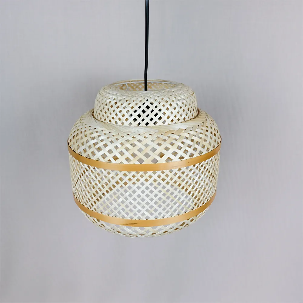 Made in Vietnam - Handmade Bamboo Chandelier modern style tea room Pendant Lamp lantern pendant light