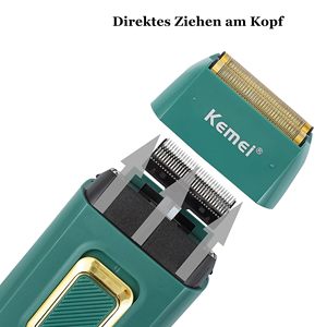 Rasoir électrique professionnel pour hommes avec double grille et double lame, tondeuse à cheveux pour hommes chauves, fournitures de barbier - Product Image 3