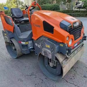 Compacteur vibrant à double tambour d'occasion HAMM HD35VV, poids de travail 3,5 tonnes, marque allemande d'origine, petit compacteur. - Product Image 3