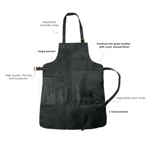 New Arrival Premium Quality Leather <b>Working</b> <b>Aprons</b> Latest Design Wholesale Customizable Unisex OEM Service - Product Image 4