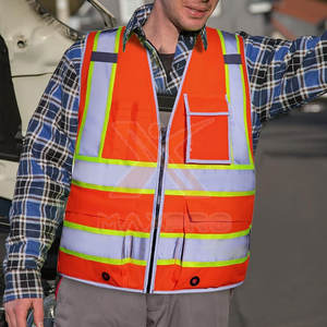 Chaleco reflectante de seguridad sin mangas de la mejor calidad, chaleco reflectante de seguridad para trabajo, muy vendido, para adultos - Product Image 4