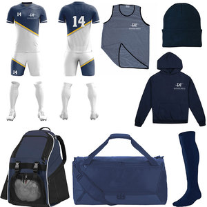 Uniformes de Fútbol Transpirables de Talla Grande, 100% Poliéster, Impermeables, de Secado Rápido, Colores y Logotipos Personalizables, Material Duradero de Alta Calidad - Product Image 1