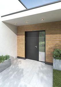 Portes d'entrée battantes à panneaux <span class=keywords><strong>en</strong></span> aluminium Porte d'entrée française contemporaine <span class=keywords><strong>en</strong></span> aluminium ALU - Product Image 6