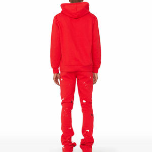 Conjunto Deportivo de Invierno para Hombre, 100% Algodón Grueso, Pantalones Deportivos y Sudadera con Capucha Transpirable Personalizada con Serigrafía - Product Image 2