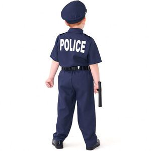 Costume de fête d'Halloween Yiwu Party Fun, costume de policier bleu pour enfant, cosplay, fête de vacances, costume de travail, dessin animé, polyester - Product Image 4