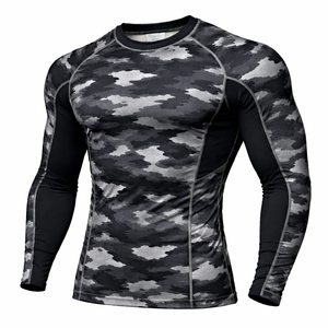 PASAKYA UPF50 Camiseta de Protección Solar Ecológica Antibacteriana Transpirable de Secado Rápido de Poliéster y Spandex para Jiu Jitsu MMA, Color Personalizado, Manga Larga - Product Image 1