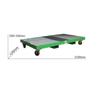 Tanque de recolección móvil Carvel 2100x1250x200mm para estructura de 6 barriles, 525lt - Product Image 2