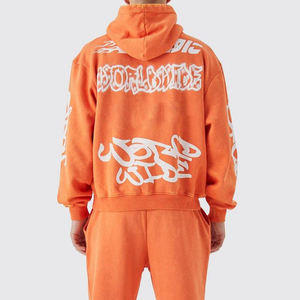 Chándales de Invierno con Capucha para Hombre, Talla Grande, 100% Algodón, Felpa, de Alta Calidad OEM 2025, con Logotipo Personalizado Impreso, Casuales, Transpirables y de Secado Rápido - Product Image 3