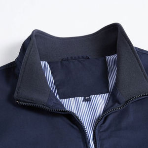 Blouson d'aviateur matelassé en coton pour hommes personnalisé OEM grande taille saison d'hiver coupe-vent décoration en fourrure poche oblique fermeture éclair tricoté - Product Image 3