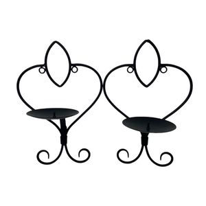 Bougeoirs de vacances élégants en métal avec des scènes de Noël traditionnelles parfaites pour les accents intérieurs d'hiver - Product Image 3