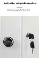 Armoire murale extérieure intelligente, moderne, faite à la main, avec revêtement thermolaqué, design sud-ouest, montage facile, en acier inoxydable, sécurisée et grande, verrouillable