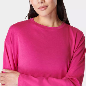 Vêtements décontractés couleur unie respirant léger course femmes t-shirts haute qualité logo personnalisé imprimé femmes chemises OEM - Product Image 5