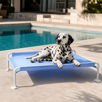 CanboPet OEM ODM Lit surélevé pour chien d'extérieur avec coussin de soutien latéral, lit portable pour animaux de compagnie, fournisseur en gros