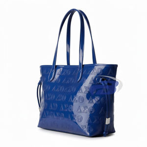 Bolso de Mano Delta Sigma Theta DST, de Cuero Patentado Brillante en Relieve, Ligero, Duradero, de 10 Pulgadas, Barnizado, para Uso Diario - Product Image 2