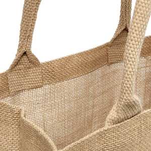 Durable Eco-Friendly Jute Shopping Bags Long Rope Canvas Polyester Adorable Leopard <b>Letter</b> Screen Plain for Advertising Gifts - Product Image 2