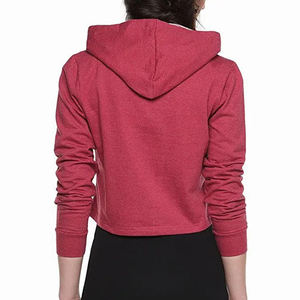 Sweat à capuche en molleton de coton 100% pour femmes, manches longues, vêtements de haute qualité, vente en gros, marque personnalisée, conception OEM, impression unie, couleurs unies - Product Image 2