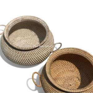 Boîte de rangement multifonctionnelle en rotin naturel de style bohème, fabrication artisanale par des artisans vietnamiens, vente en gros pour le marché d'exportation - Product Image 2