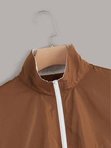 Blouson Bomber Femme OEM Haute Qualité Trois Tons Col Montant Personnalisé Style Épaules Tombantes Imperméable Coupe-Vent Respirant Hiver - Product Image 4