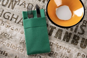 Servilletas Desechables de 16x16 Pulgadas con Sensación de Lino, Biodegradables, Suaves y Absorbentes con Bolsillo, Ecológicas, Listas para Enviar en EE. UU. - Product Image 4