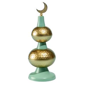 Luxury <b>Pink</b> And Gold Ramadan <b>Decoration</b> Modern Islamic Tiered Serving Stand With Crescent Moon Eid Mubarak Home Decor Ornament - Product Image 3