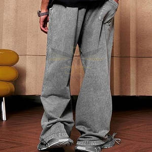 Pantalon de survêtement délavé à l'acide pour hommes de grande taille pour l'extérieur vêtements d'entraînement 100% coton pantalon de survêtement délavé à l'acide pour hommes - Product Image 4