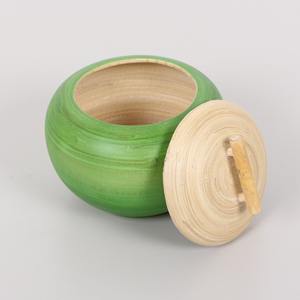 Petites boîtes et bocaux en bambou laqué et bocaux bocaux à couvercle en gros logo personnalisé accepté - Product Image 5