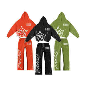 Style tendance, survêtement surdimensionné en coton lourd 100% pour homme, personnalisé, vintage, délavé à l'acide, style streetwear - Product Image 4