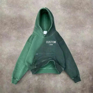 Sweat à capuche polaire pour homme, 100% coton épais, coupe oversize, écologique, respirant, séchage rapide, avec poche, impression numérique, hiver - Product Image 5