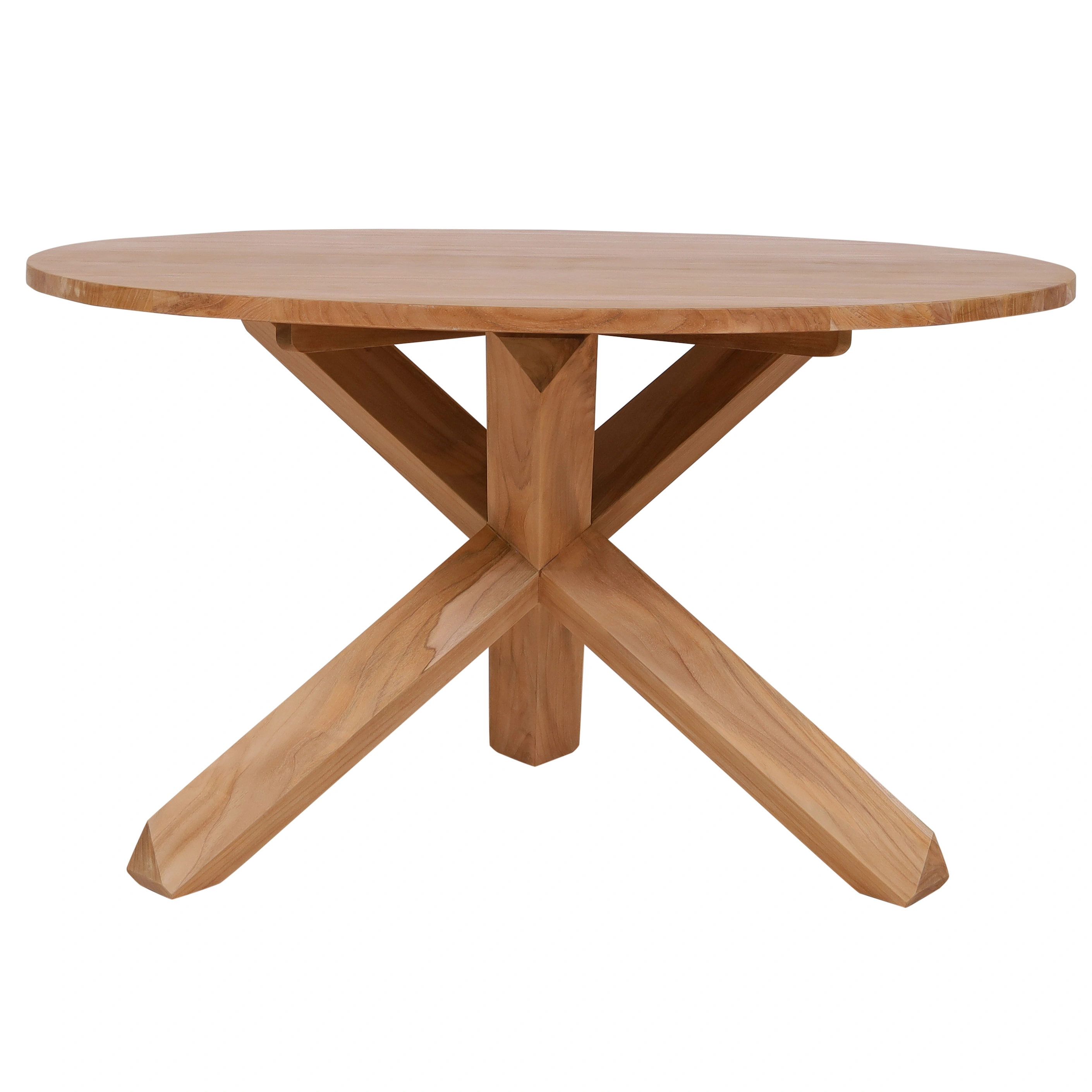 natural wood dining table round