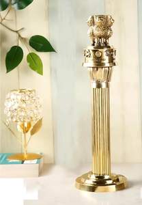 ประติมากรรมเสาอาโชกา ทำจากทองเหลืองโบราณ ขัดเงา ตกแต่งบ้านสไตล์โมเดิร์น - Product Image 5