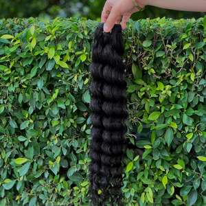 Nouvelle Arrivée Cheveux Humains Naturels Indiens Remy Vierge Noirs de Haute Qualité, Ondulés Profonds et Souples, Extensions Premium 8-30 pouces Gaurash - Product Image 3
