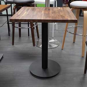 Tavolo da Pranzo Artigianale in Noce Massiccio con Base Industriale Moderna e Rustica per Casa, Bar, Ufficio e Cucina - Product Image 3