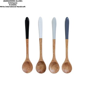 Juego de utensilios de cocina, utensilios de cocina antiadherentes, cucharas de madera para cocinar, mango indio, acacia, madera de teca - Product Image 4