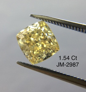 เบาะเพชรทรงหลวม1.54กะรัตแฟนซีสำหรับทำเครื่องประดับเพชรแบบหลวมสีเหลืองน้ำตาลกะรัต - Product Image 1