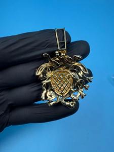 จี้เพชรโมอิสซาไนต์ดีไซน์สุดเท่ห์แบบฮิปฮอป ประดับเพชรเต็มตัว ดีไซน์แพ็คแมน ทำจากเงินแท้ 925 ราคาสุดคุ้ม - Product Image 4