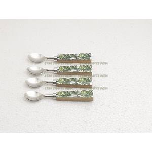 Service à fromage au design unique avec cuillère à manche en marbre pour la maison, la cuisine, le restaurant et l'acier inoxydable avec logo personnalisé Vente en gros - Product Image 6