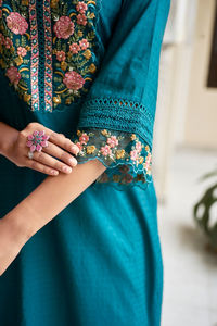 Dhwaja Export <b>Women's</b> PURE viscose self butti Salwar Kameez <b>Suit</b>-Designer Fancy with Embroidery Work - Product Image 3