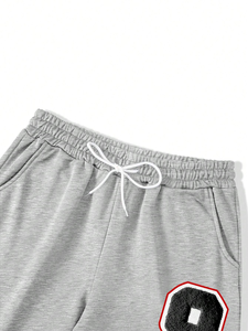 Sudadera con capucha y pantalones de chándal con estampado de letras informales para hombre, Otoño Invierno - Product Image 4