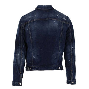Vestes en jean pour hommes sur mesure OEM, style streetwear, surdimensionnées, manches longues, boutonnées, coupe-vent, imperméables, avec poches, grandes tailles - Product Image 2