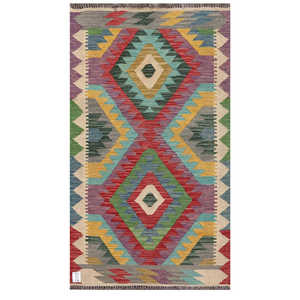 พรมกิลิม ไมมาณา อัฟกานิสถาน ขนาด 157 x 88 ซม. สำหรับตกแต่งผนัง - Product Image 1