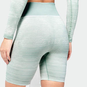 53% ylon 39% Polyester 8% Spandex ody it IGH ISE omompression aiaistband omen Reen URF urnfinity tritripe eamless horhorts - Product Image 6