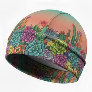 Gorra de Ciclismo de Secado Rápido con Logotipo Impreso por Sublimación en Poliéster, Gorra de Ciclismo Personalizada con Patrón Impreso Digitalmente por Sublimación - Product Image 1