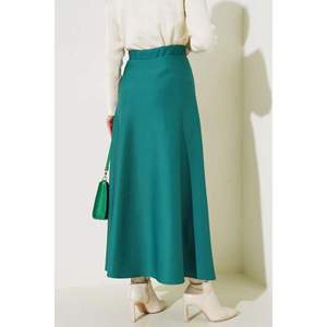 <b>Elastic</b> Waist Scuba <b>Skirt</b> Emerald - Product Image 3
