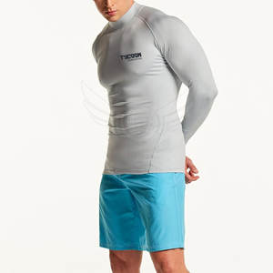 Rash Guard <b>Men</b> <b>Swim</b> <b>Top</b> UPF 50+ Sun Safe Water Shirt With Stylish Design And Comfort Rash Guard - Product Image 2