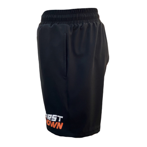 Short avec logo personnalisé OEM Rhinestone sérigraphié avec cordon de serrage et délavé à l'acide Short 100% coton pour hommes avec sunfade - Product Image 3