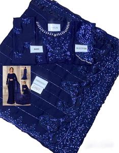 ชุดสาหรี่กะมีซผ้าชีฟองปักลายสไตล์อินเดีย-ปากีสถาน งานปักมือประณีต ดีไซน์ทันสมัย เหมาะสำหรับงานปาร์ตี้ ขายดีประจำปี 2023 - Product Image 4