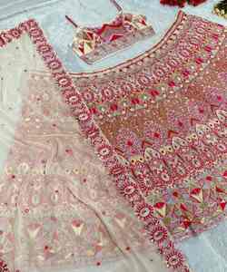 Mayorista de Lehenga Choli: Pedidos a granel disponibles Dueños y minoristas Delicado estampado floral Lehenga Choli Ensemb Bandhgala - Product Image 2