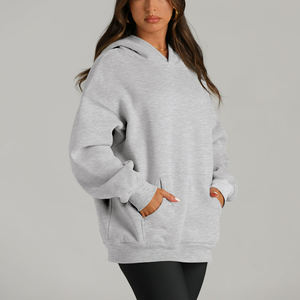 Drop-Shoulder Hooded Sweatshirt Custom Logo Casual Blank Heavyweight Unisex Breathable Women's Hoodies & Sweatshirts - Product Image 4