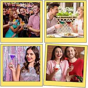 Classic 8 oz Cocktail <b>Glasses</b> for Bar & Restaurant <b>Plastic</b> Silk Screen Printed Decal Logo Martinis Cocktails for <b>Parties</b> Events - Product Image 4