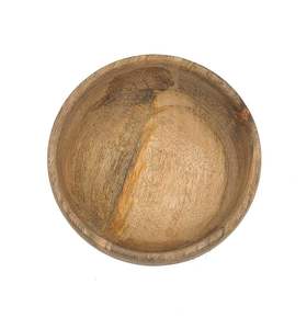 Cuenco de madera hecho a mano de calidad superior con encanto rústico para ensaladas, aperitivos y uso en la mesa de la cocina - Product Image 1